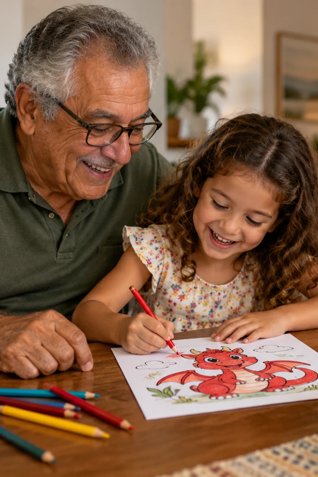 desenhos do dragão Mushu para colorir — exemplo criado na Desenhos pra Colorir