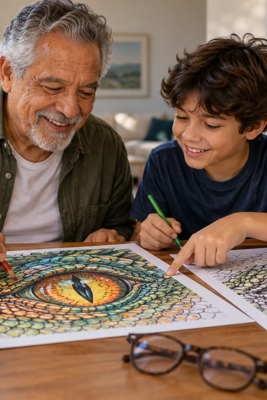 desenhos de olhos de dragão para colorir — exemplo criado na Desenhos pra Colorir