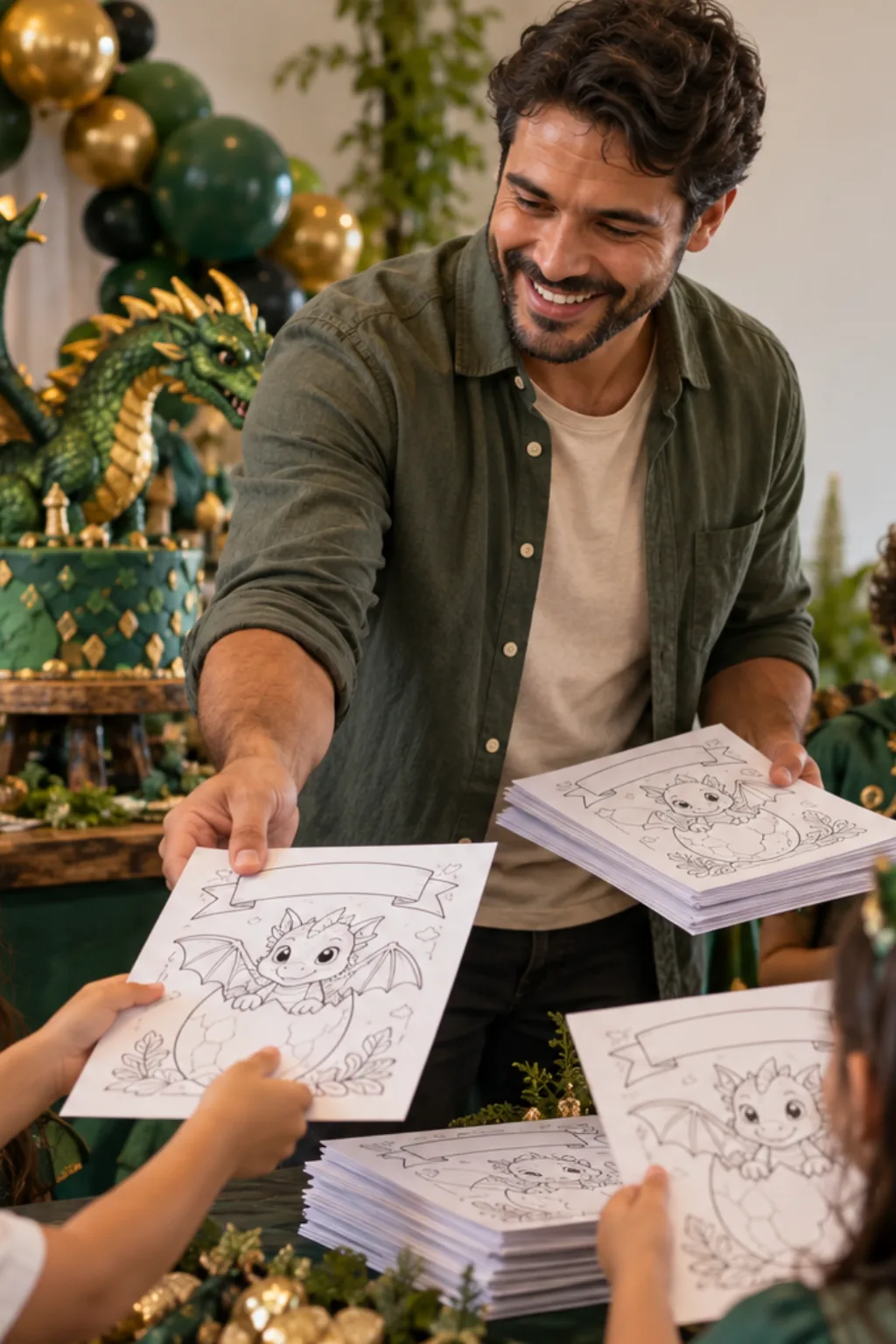 desenhos de ovos de dragão para colorir — exemplo criado na Desenhos pra Colorir