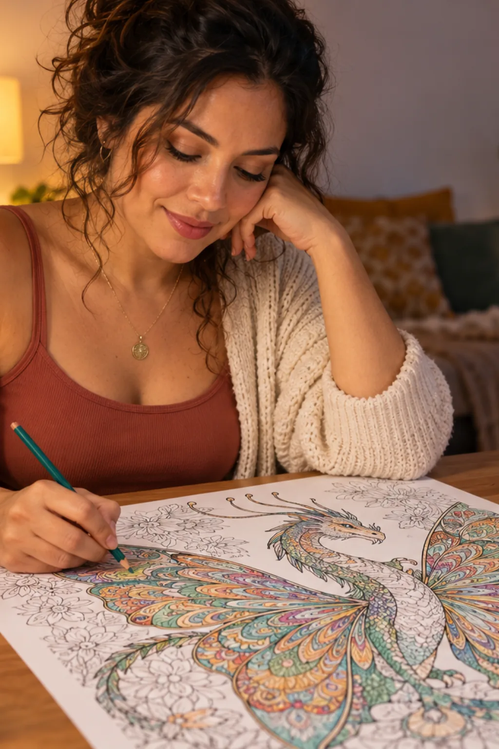 desenhos dos dragões SilkWing de Wings of Fire para colorir — exemplo criado na Desenhos pra Colorir