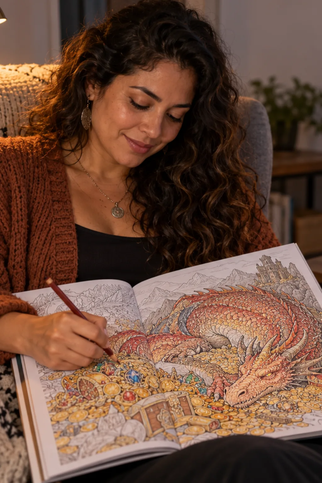 desenhos do Smaug para colorir — exemplo criado na Desenhos pra Colorir