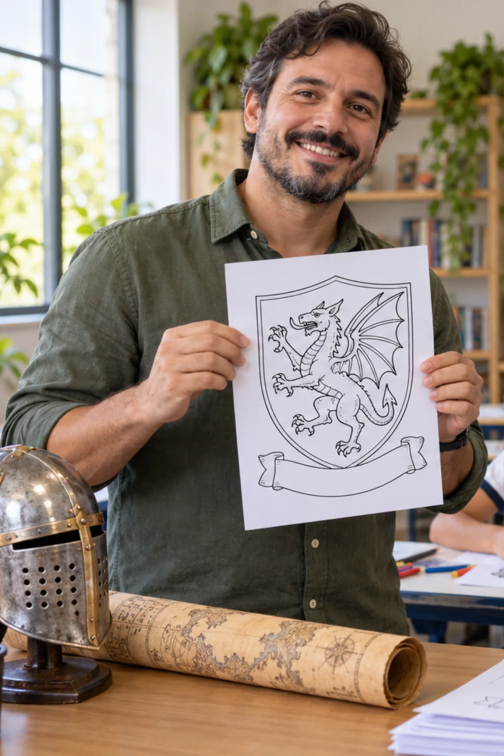 desenhos de wyvern para colorir — exemplo criado na Desenhos pra Colorir