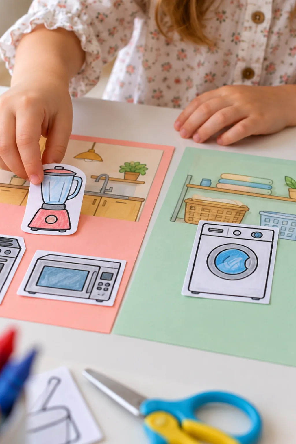 Desenhos de Eletrodomésticos para Colorir - Depois