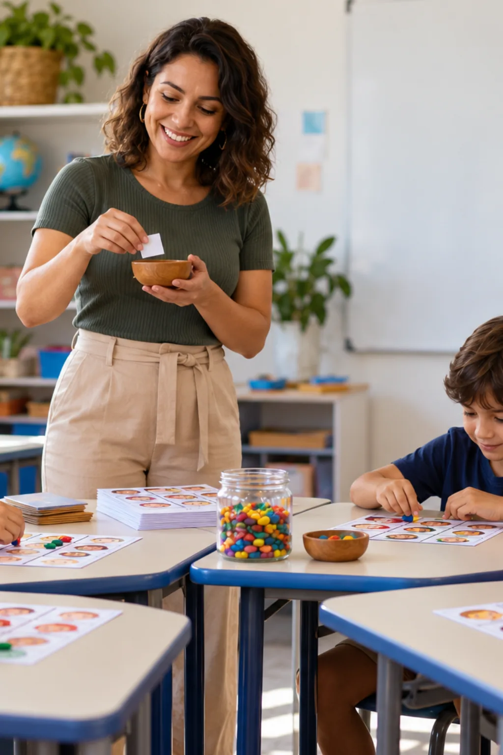bingo das emoções para colorir — exemplo criado na Desenhos pra Colorir