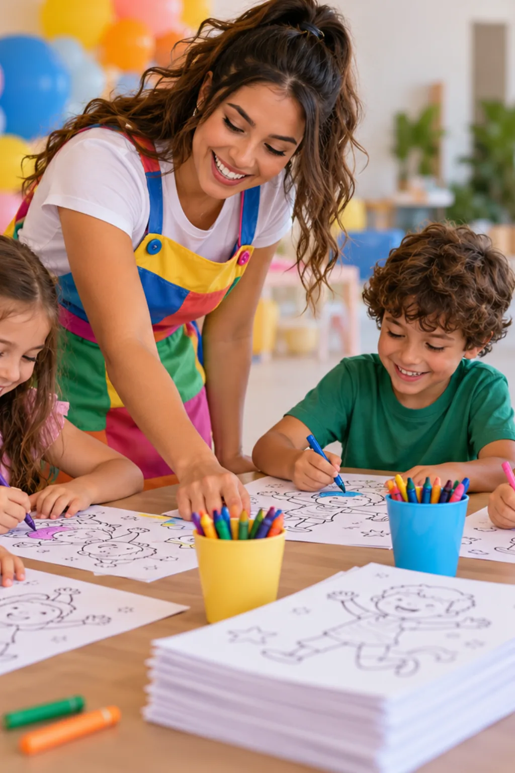 desenhos de criança feliz para colorir — exemplo criado na Desenhos pra Colorir