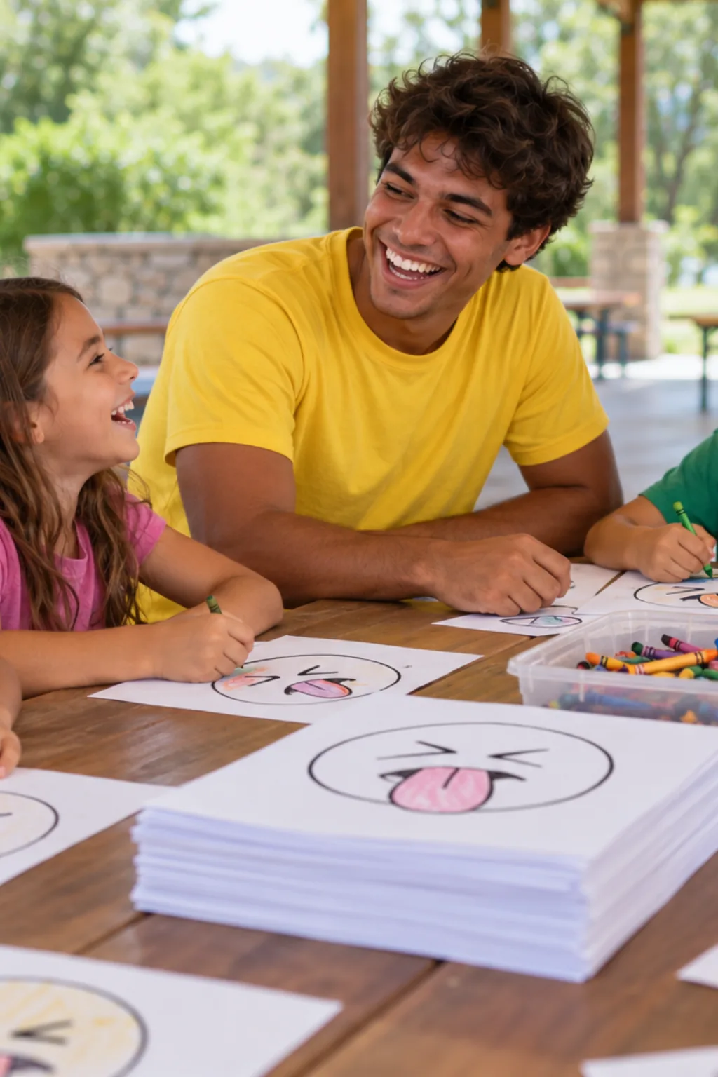 desenhos de emoji de nojo para colorir — exemplo criado na Desenhos pra Colorir