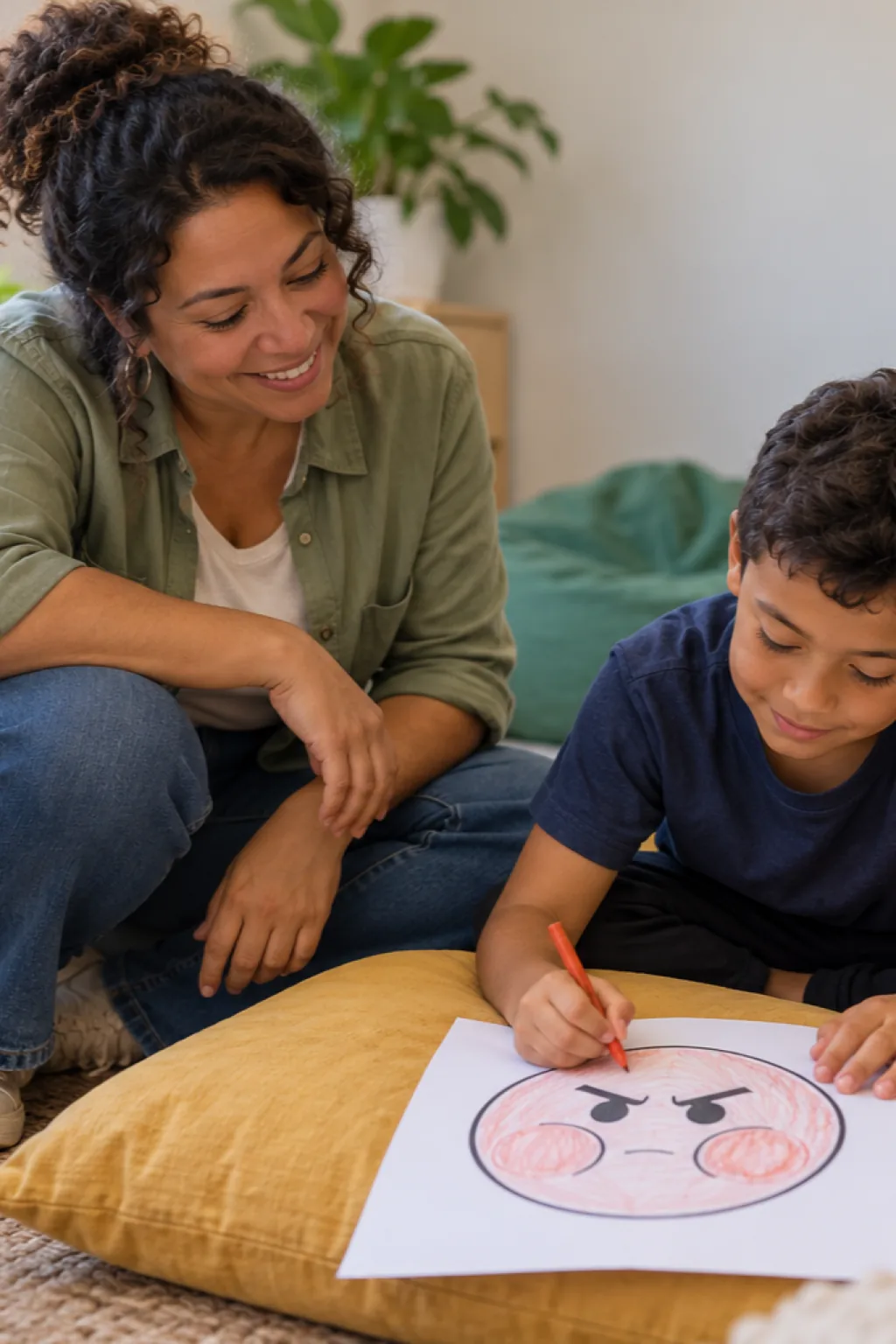 desenhos de emoji de raiva para colorir — exemplo criado na Desenhos pra Colorir