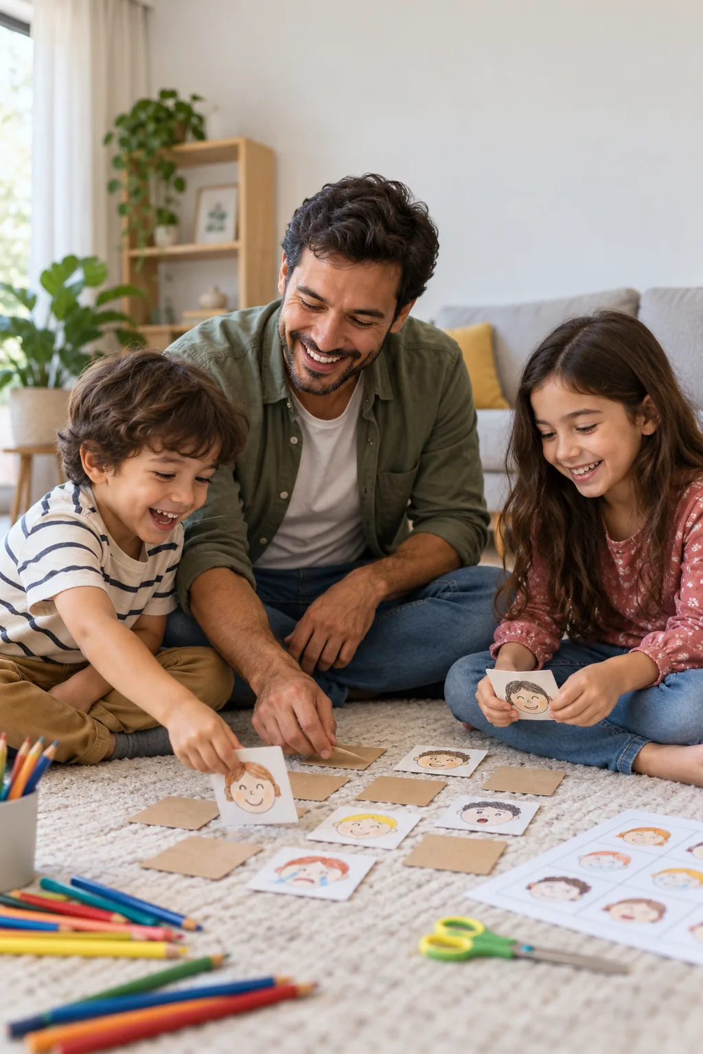jogo da memória das emoções para colorir — exemplo criado na Desenhos pra Colorir