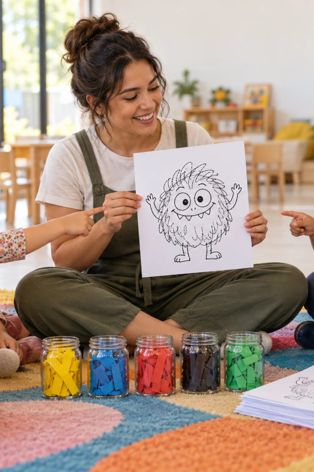 desenhos do Monstro das Cores para colorir — exemplo criado na Desenhos pra Colorir