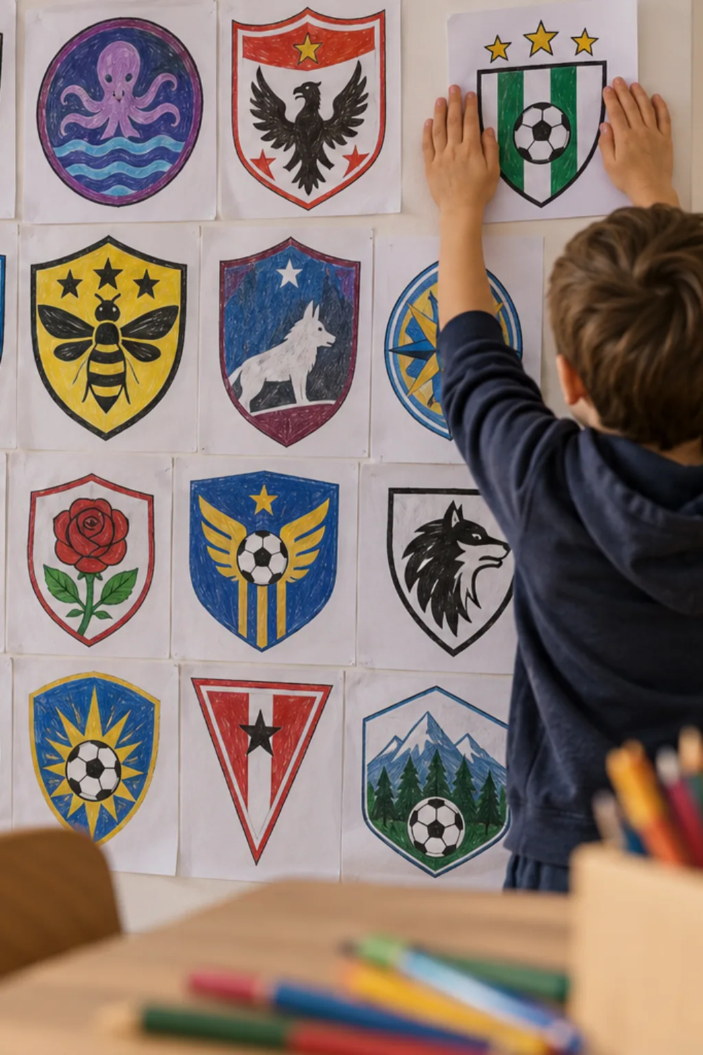 Desenhos de Escudos de Times para Colorir - Depois