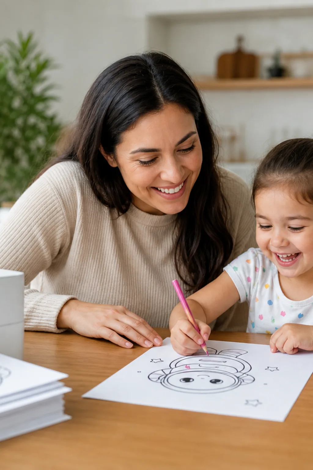 desenhos de astronauta fofo para colorir — exemplo criado na Desenhos pra Colorir