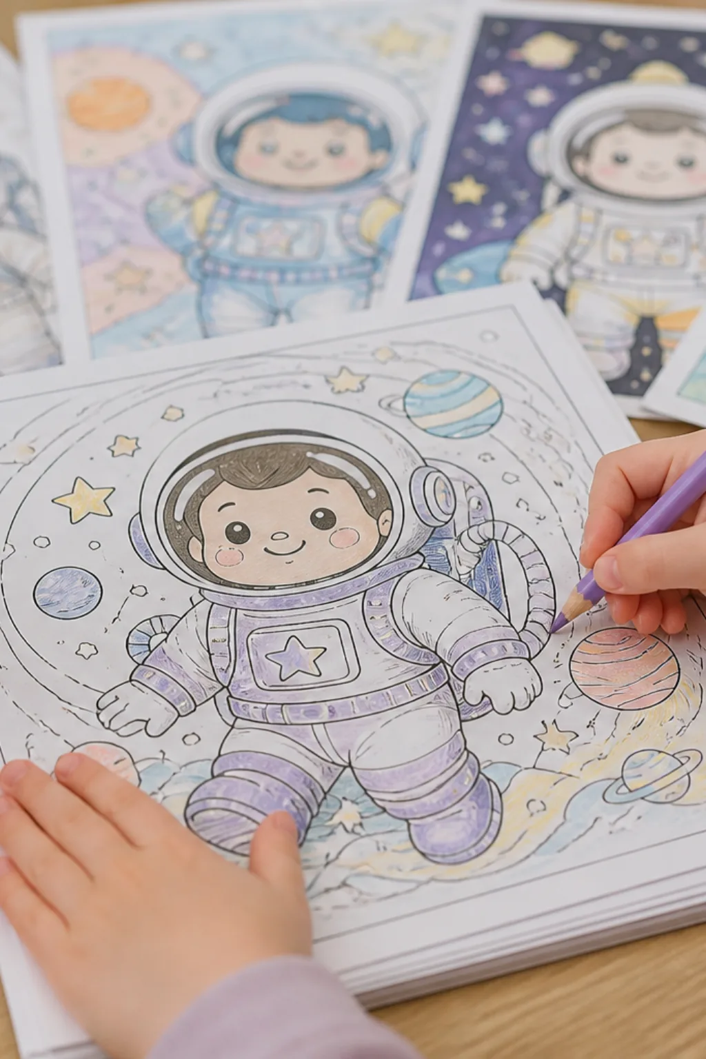 desenhos de astronauta fofo para colorir - 2