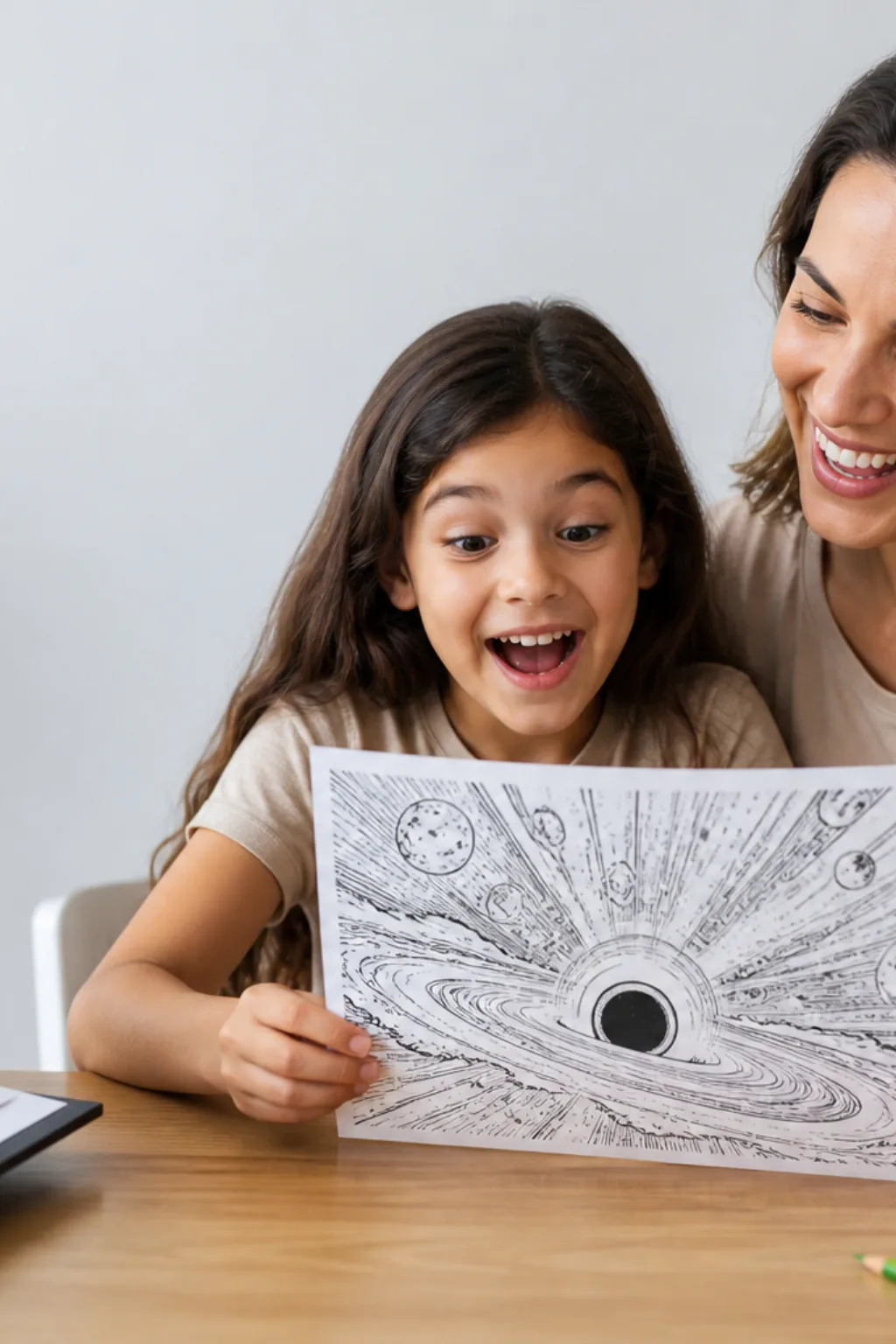 desenhos de buraco branco para colorir — exemplo criado na Desenhos pra Colorir