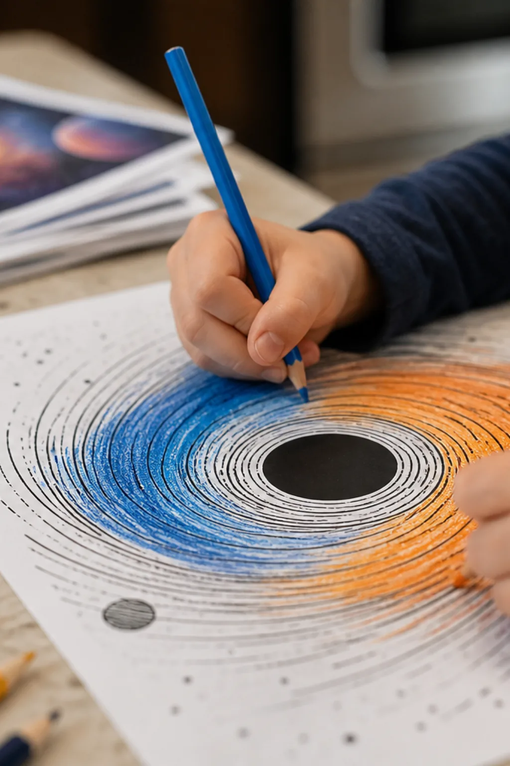 desenhos de buracos negros para colorir - 2