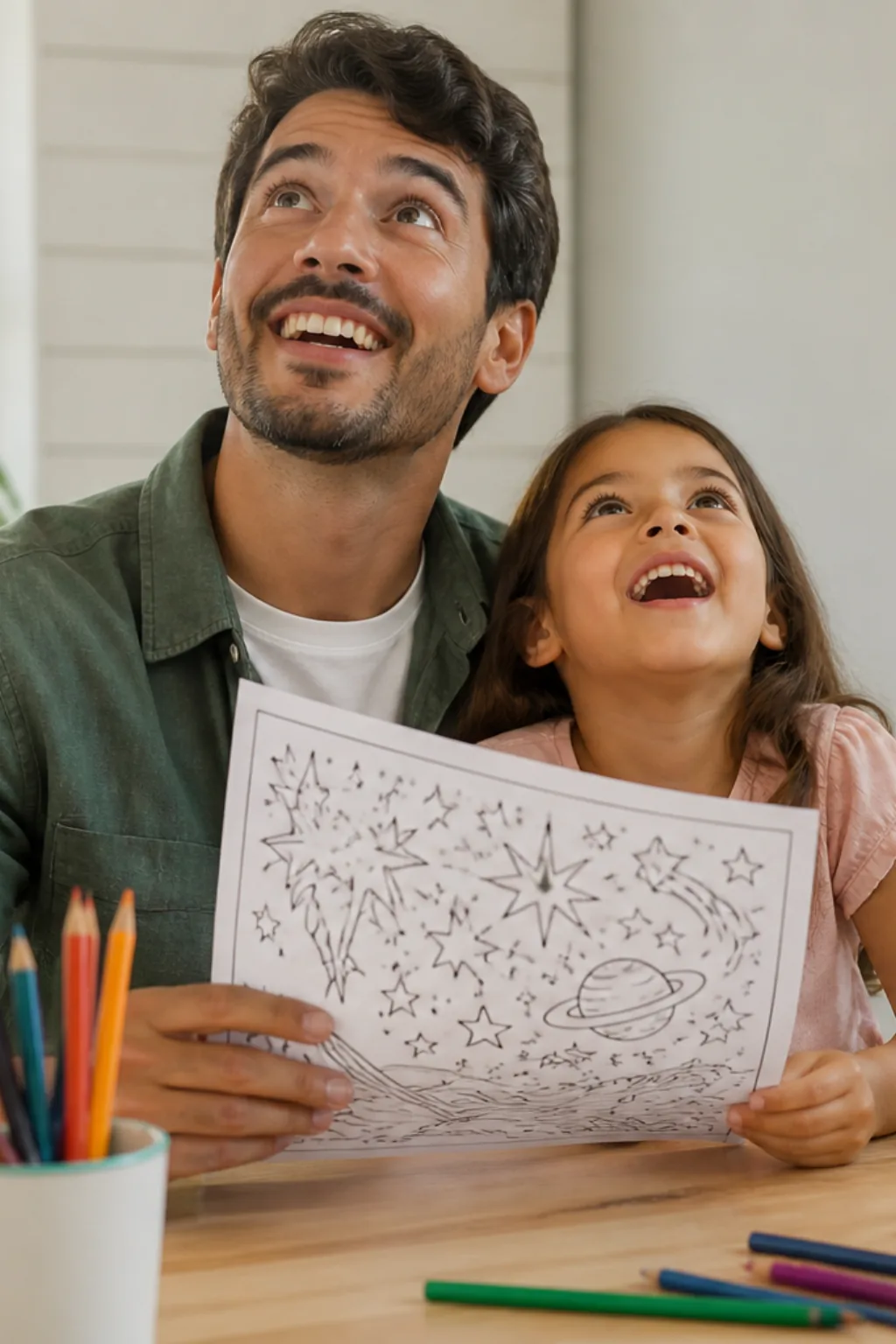 desenhos de céu estrelado para colorir - 1
