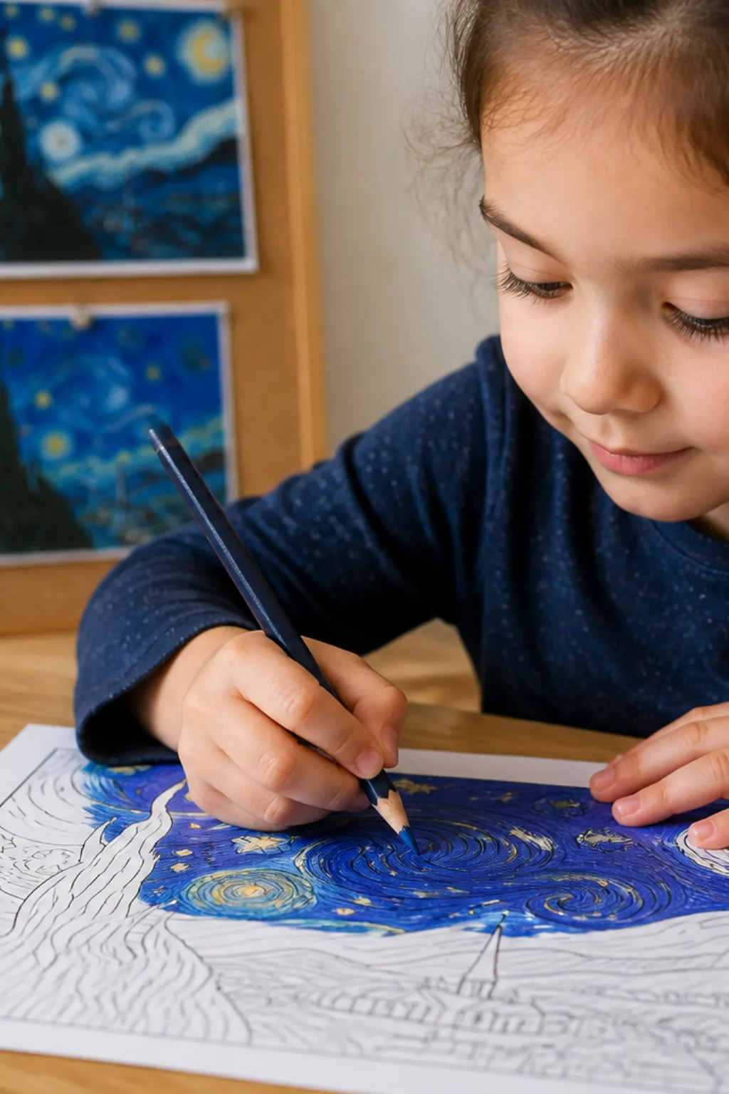 desenhos de céu estrelado para colorir - 2