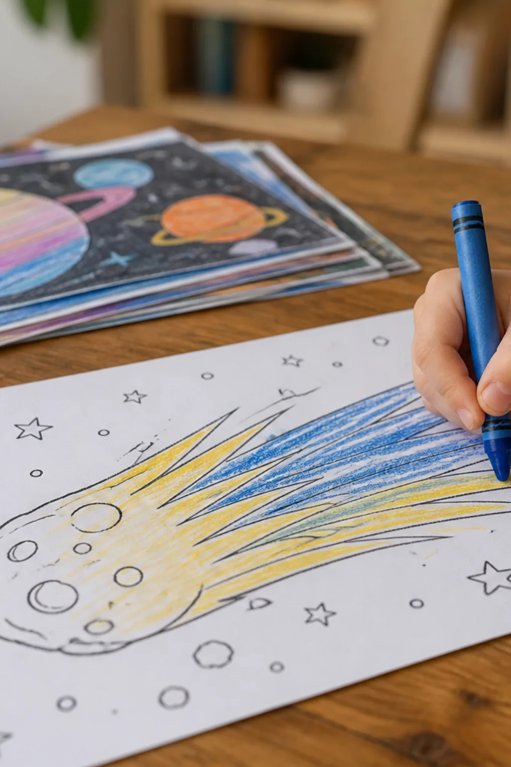 desenhos de cometa para colorir - 2