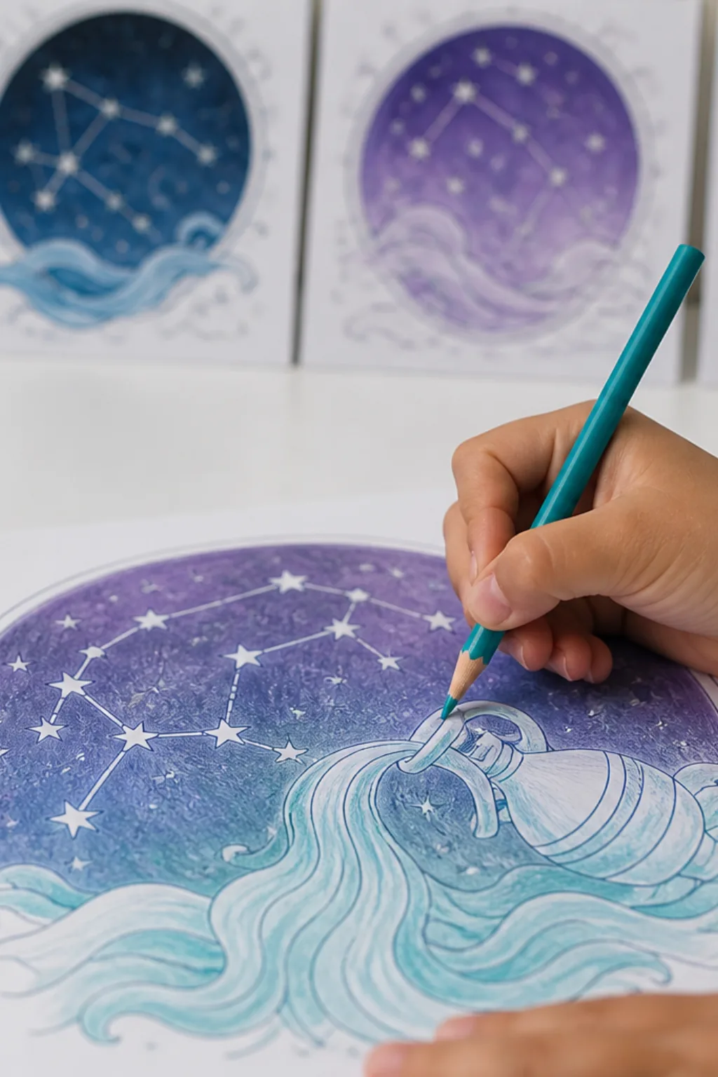 desenhos da constelação de aquário para colorir - 2