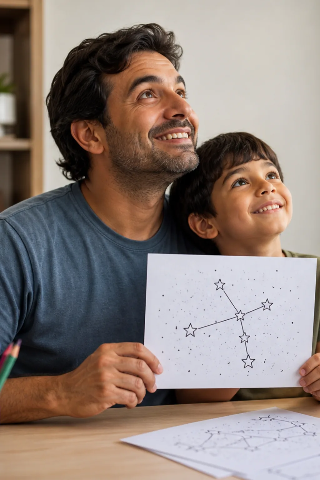desenhos da constelação do cruzeiro do sul para colorir — exemplo criado na Desenhos pra Colorir