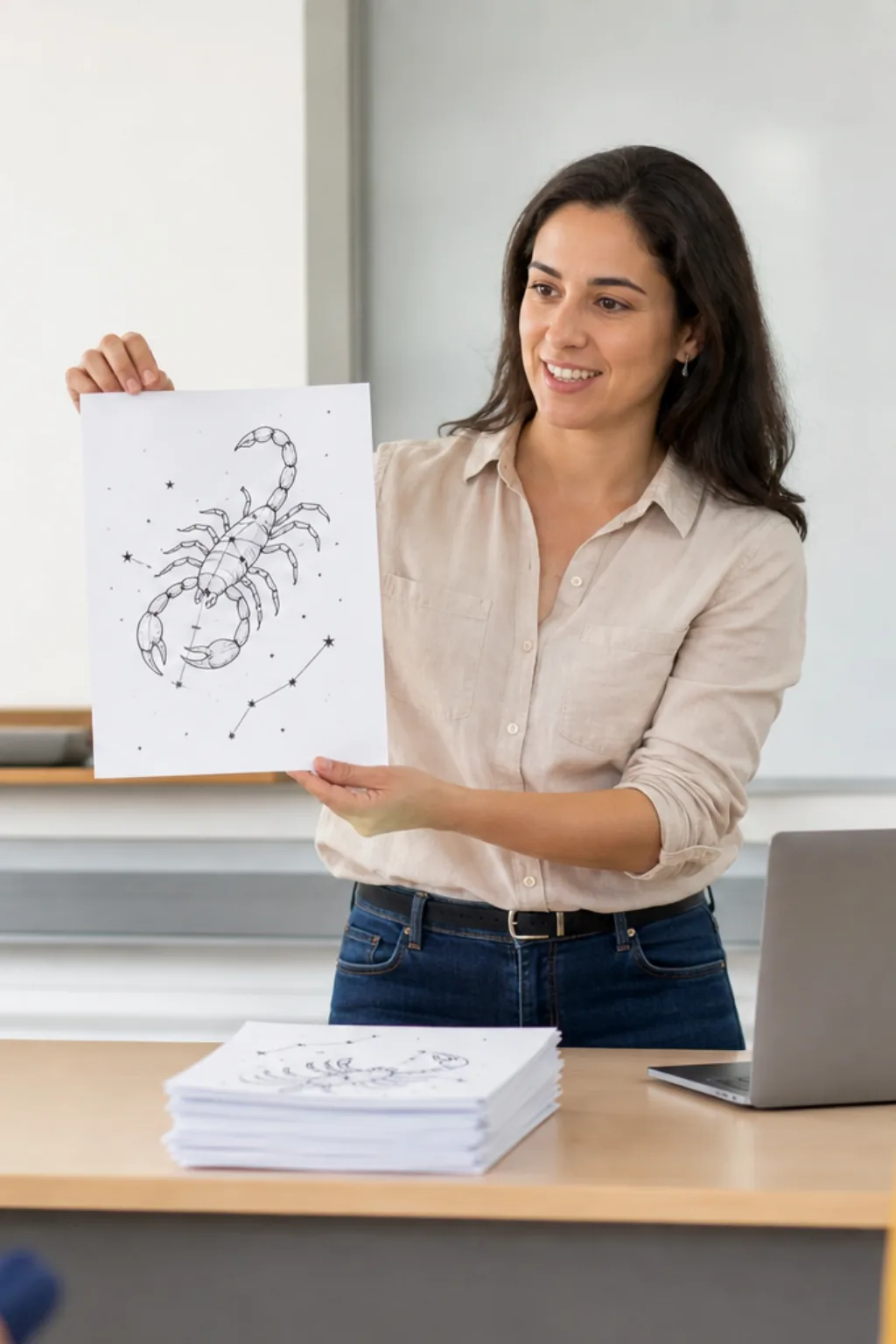 desenhos da constelação de escorpião para colorir — exemplo criado na Desenhos pra Colorir