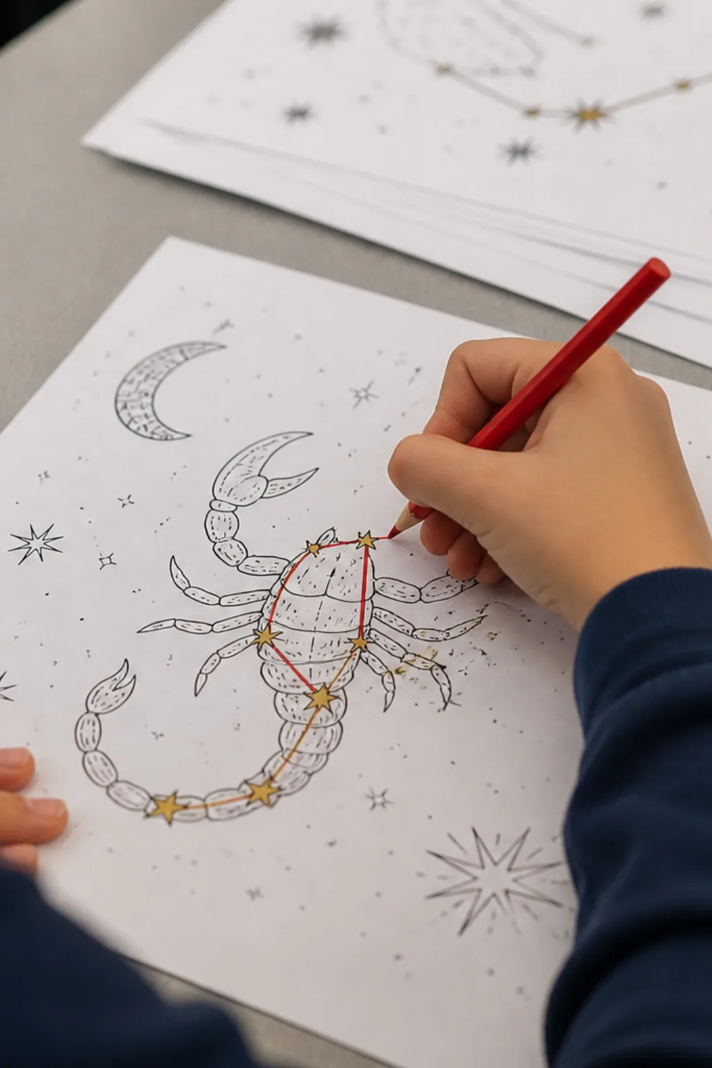 desenhos da constelação de escorpião para colorir - 2