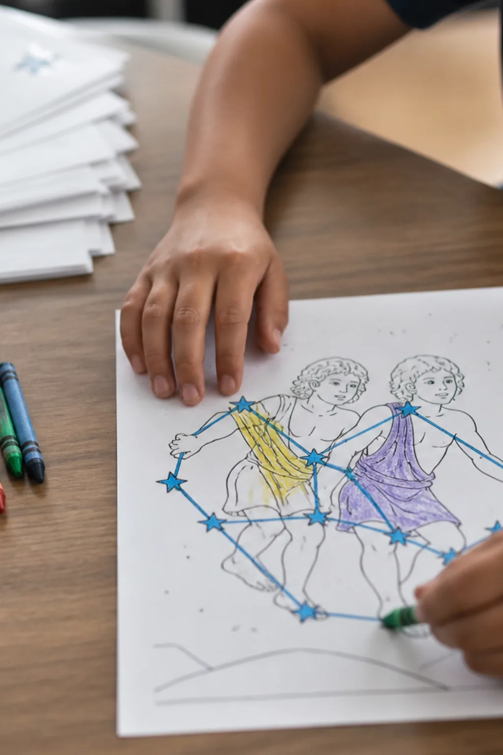 desenhos da constelação de gêmeos para colorir - 2