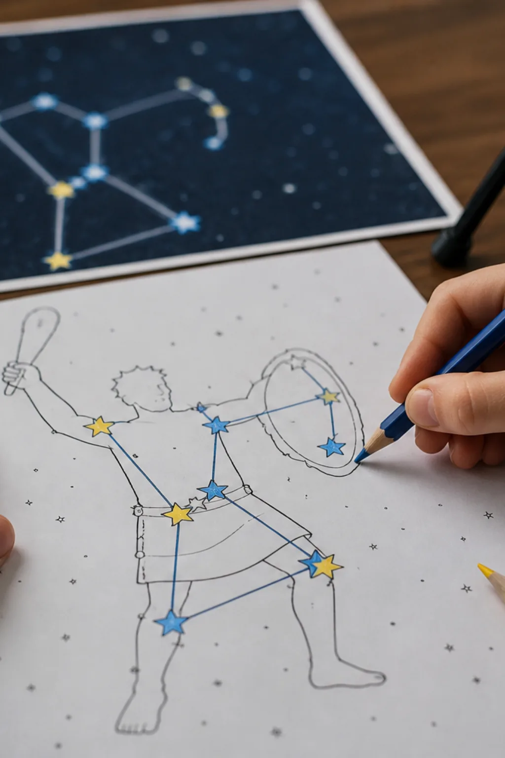 desenhos da constelação de órion para colorir - 2