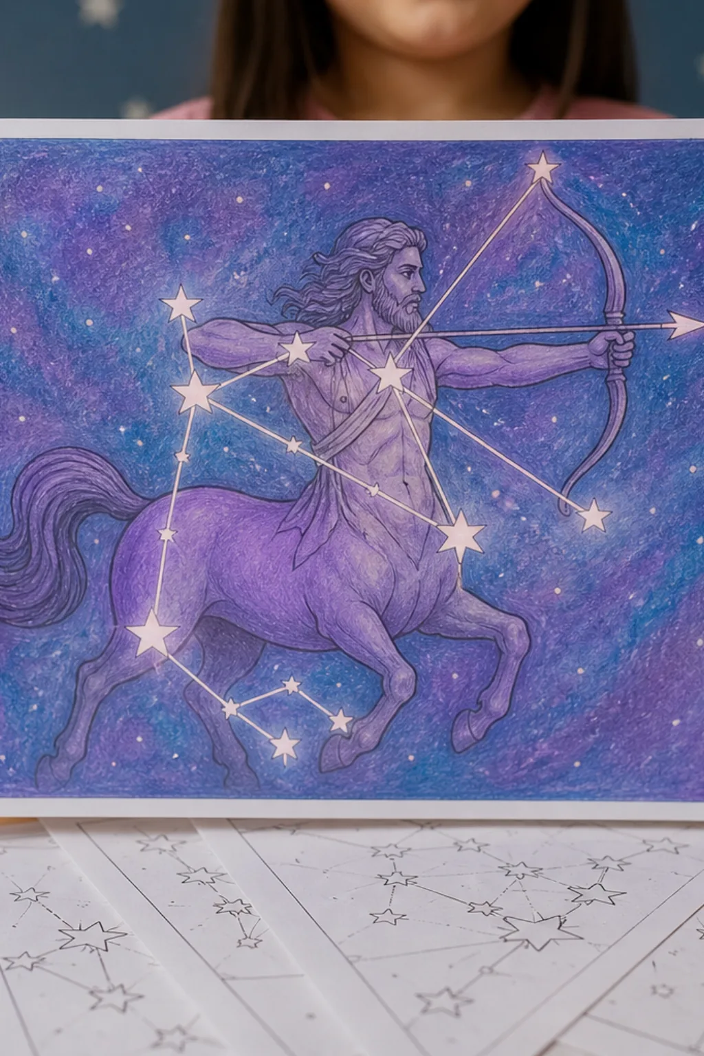 desenhos da constelação de sagitário para colorir - 2