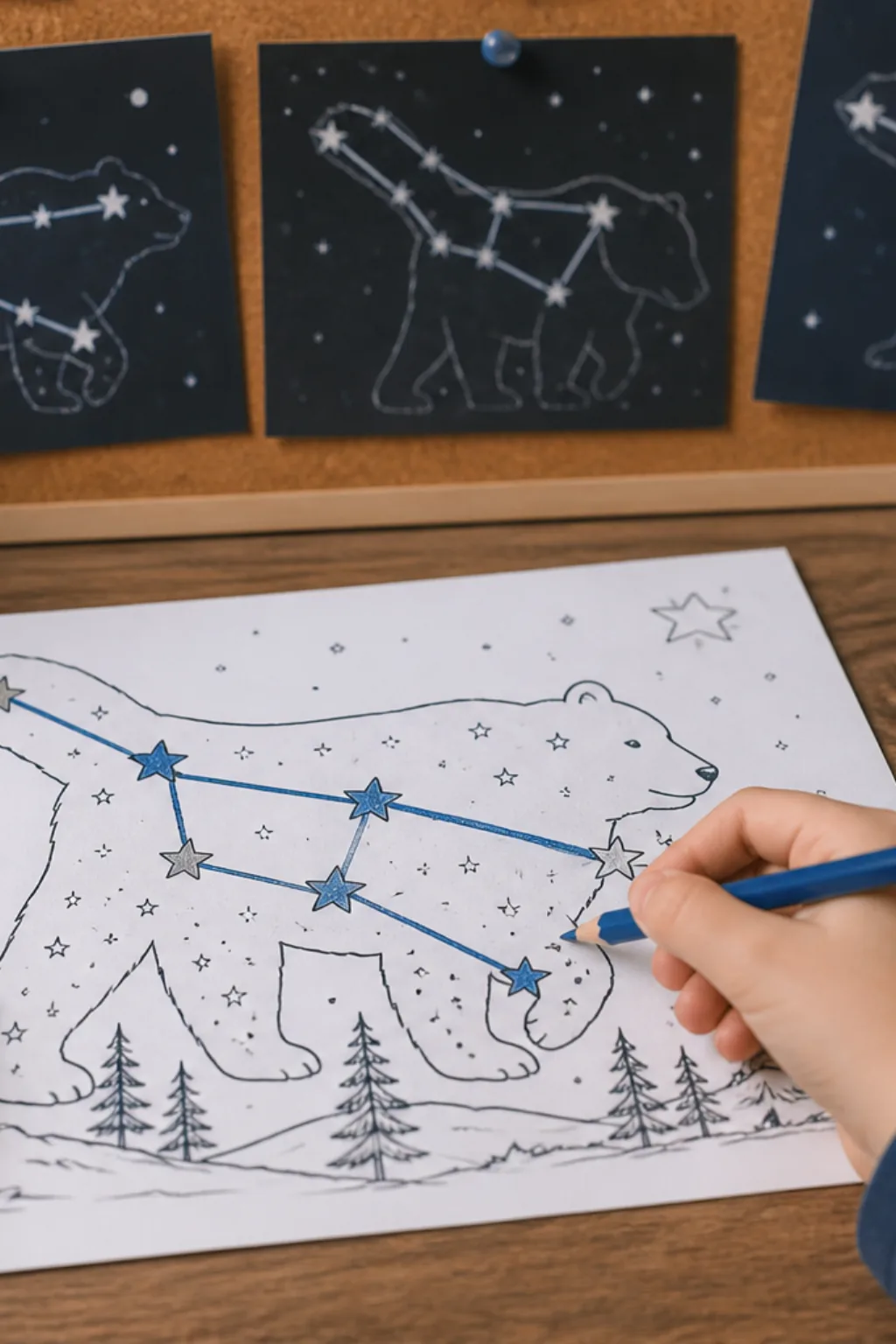 desenhos da constelação da ursa maior para colorir - 2