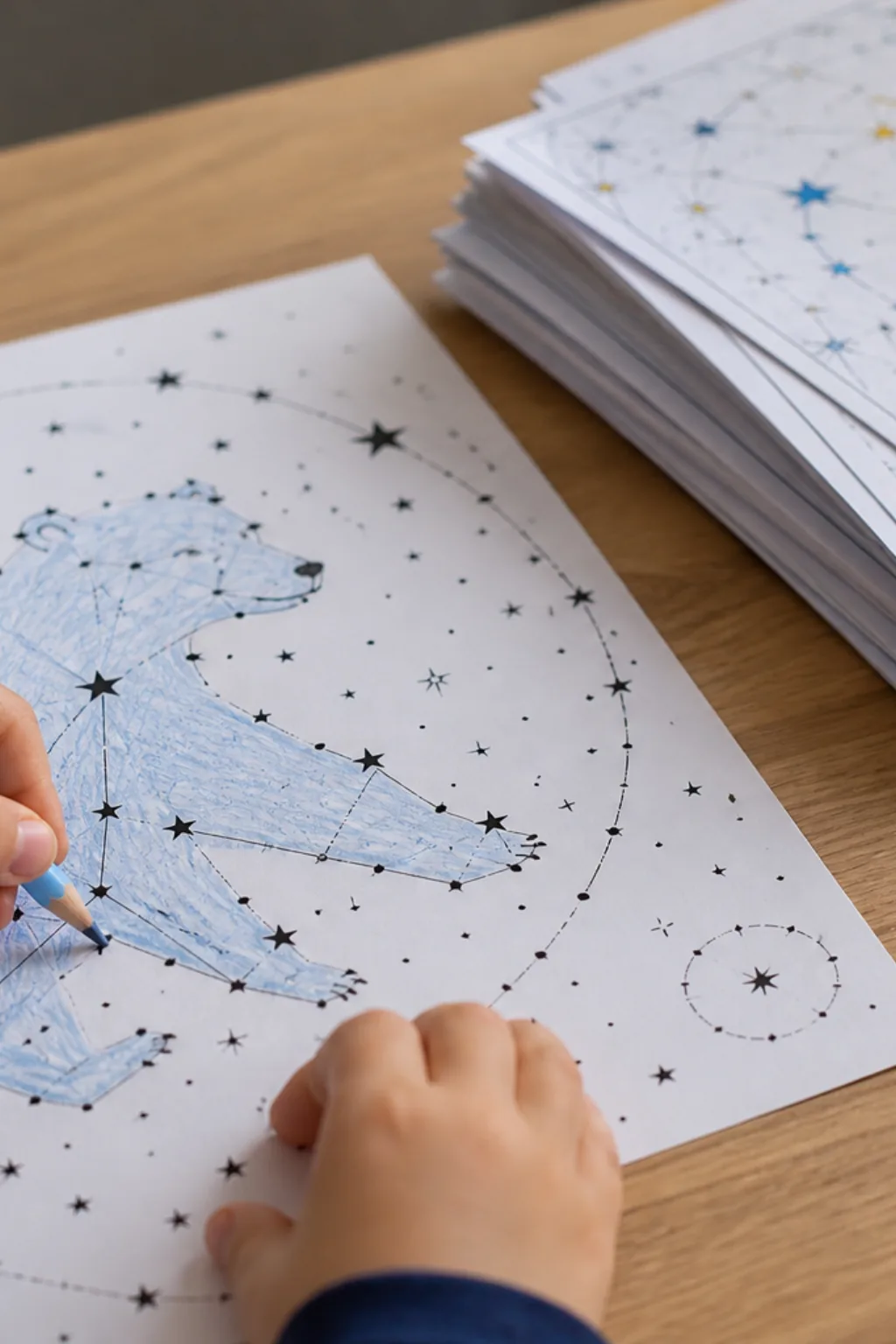 desenhos da constelação da ursa menor para colorir - 2