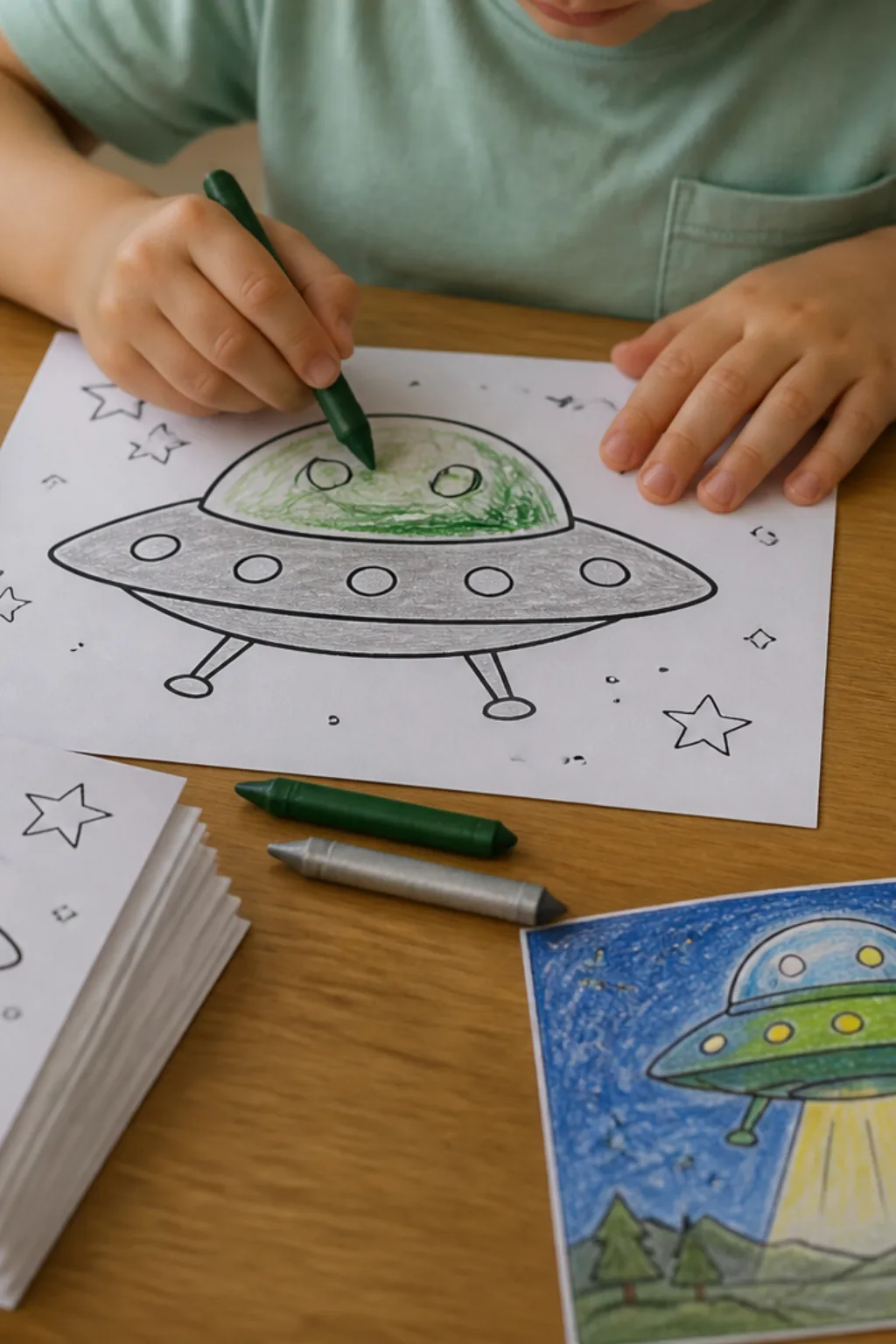 desenhos de disco voador para colorir - 2
