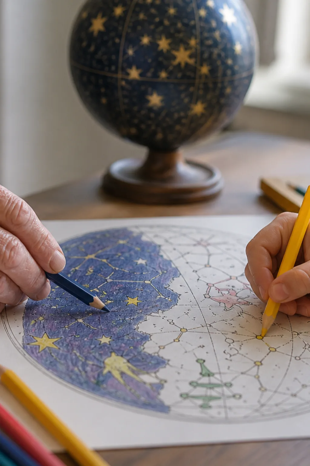 desenhos da esfera celeste para colorir - 2