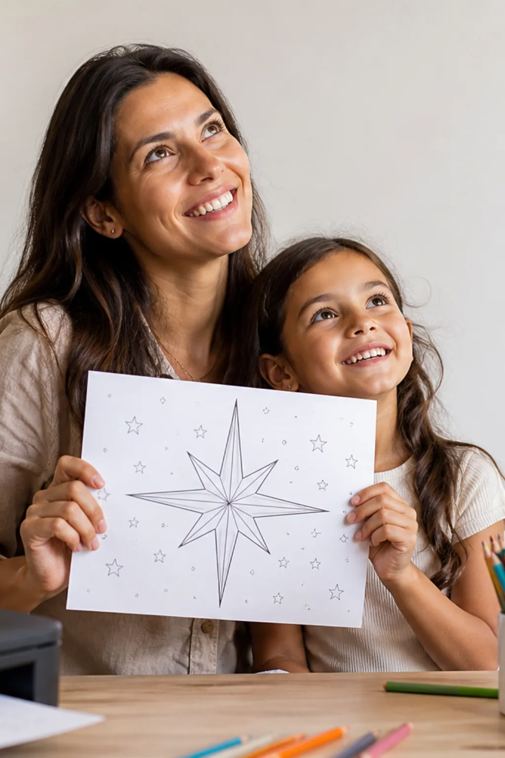 desenhos da estrela polar para colorir — exemplo criado na Desenhos pra Colorir