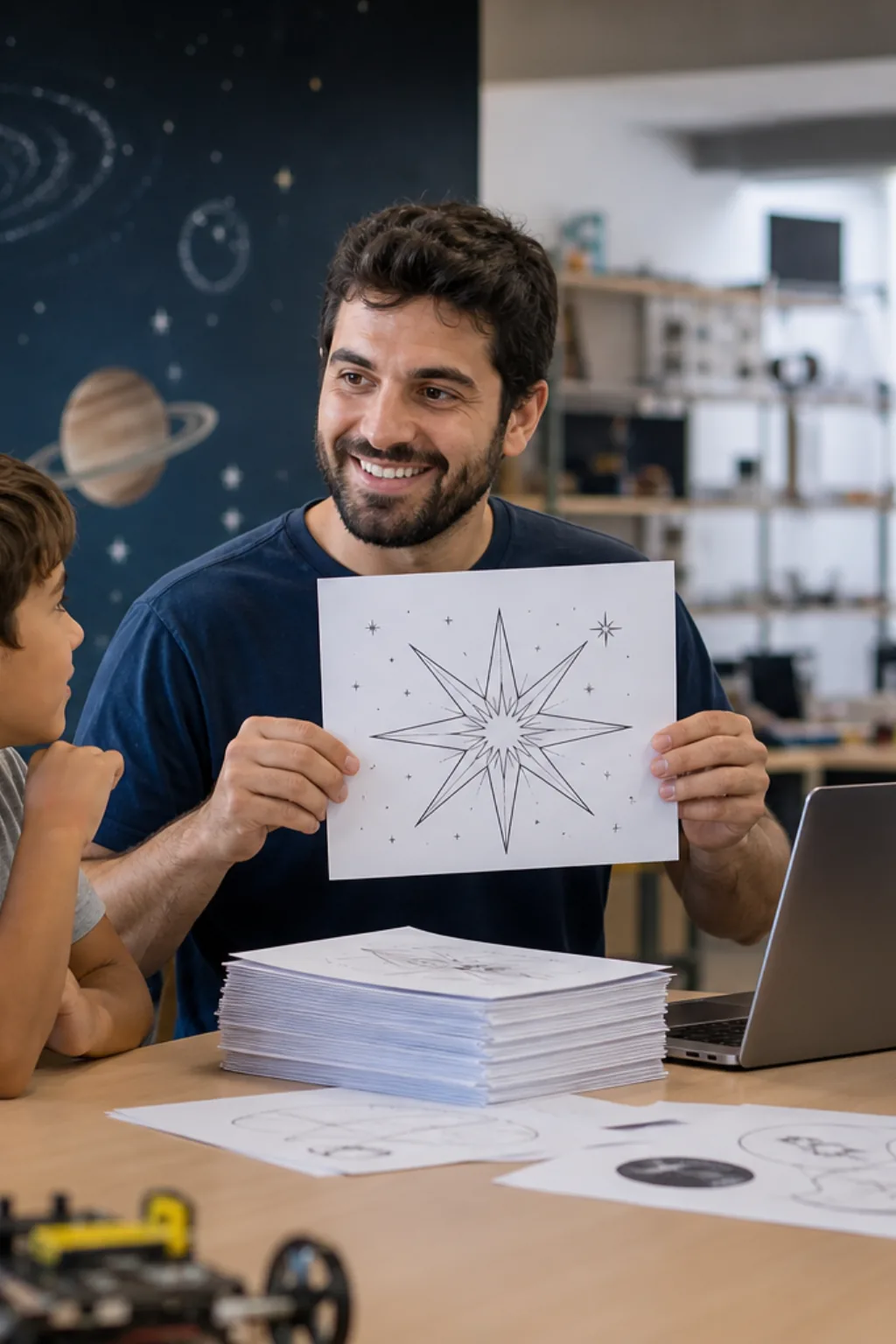 desenhos da estrela sirius para colorir — exemplo criado na Desenhos pra Colorir