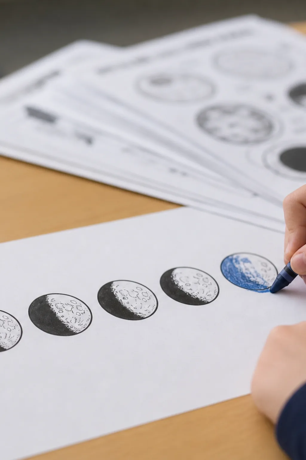 desenhos das fases da lua para colorir - 2