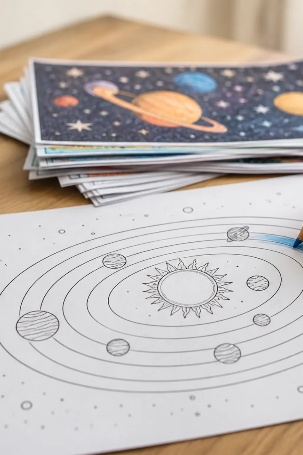 desenhos das leis de Kepler para colorir - 2