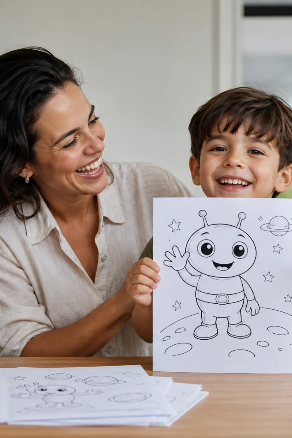 desenhos de marciano para colorir — exemplo criado na Desenhos pra Colorir