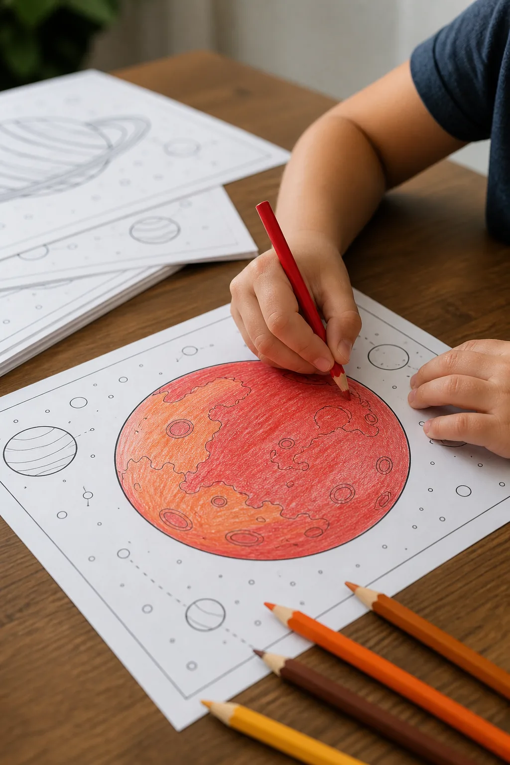 desenhos de marte para colorir - 2