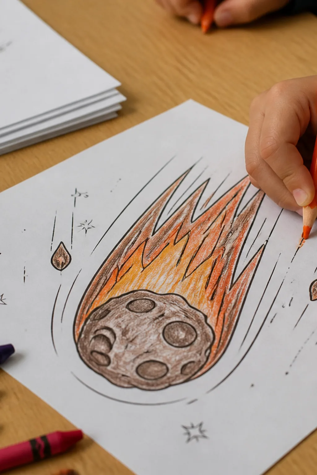 desenhos de meteorito para colorir - 2