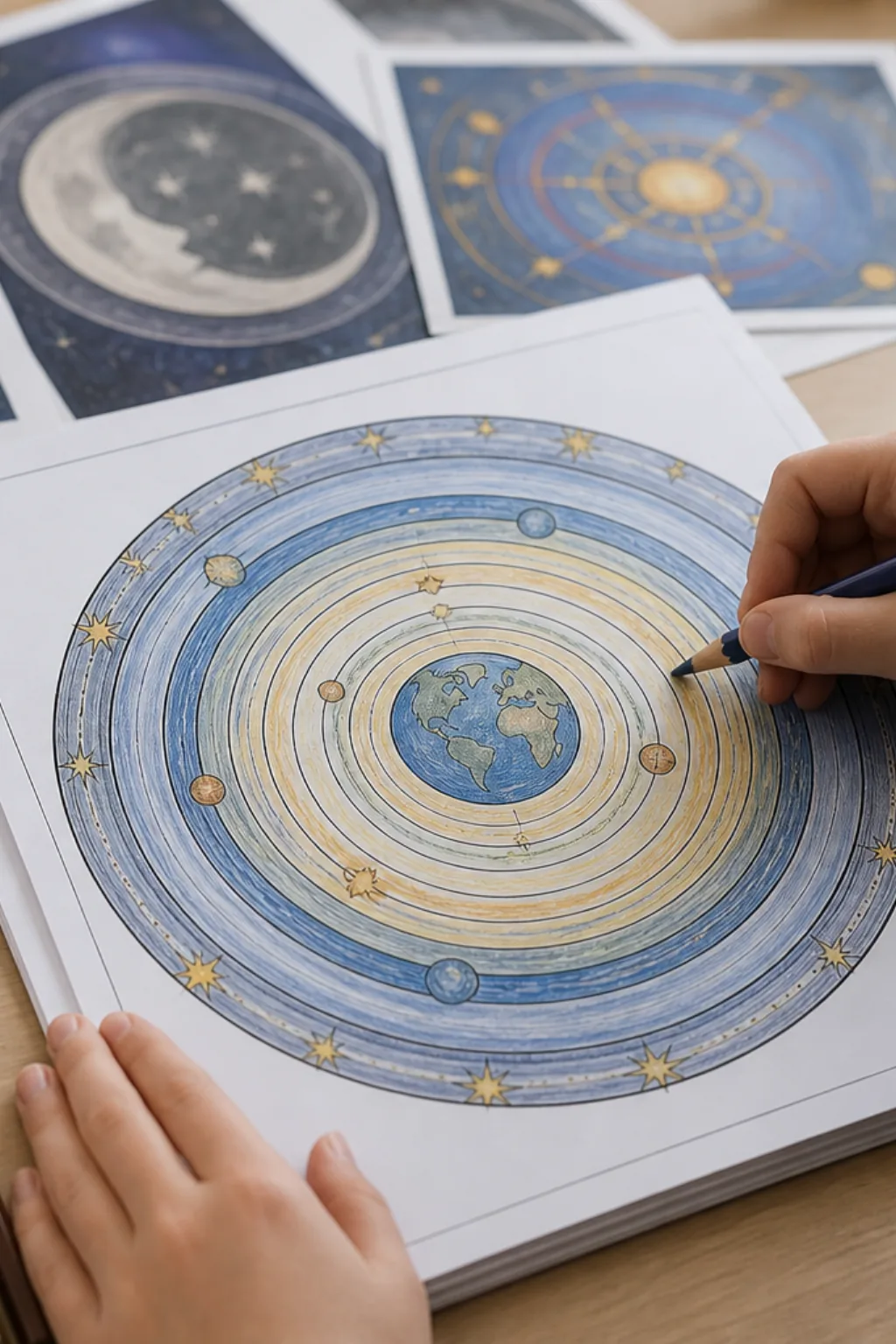 desenhos do modelo geocêntrico para colorir - 2