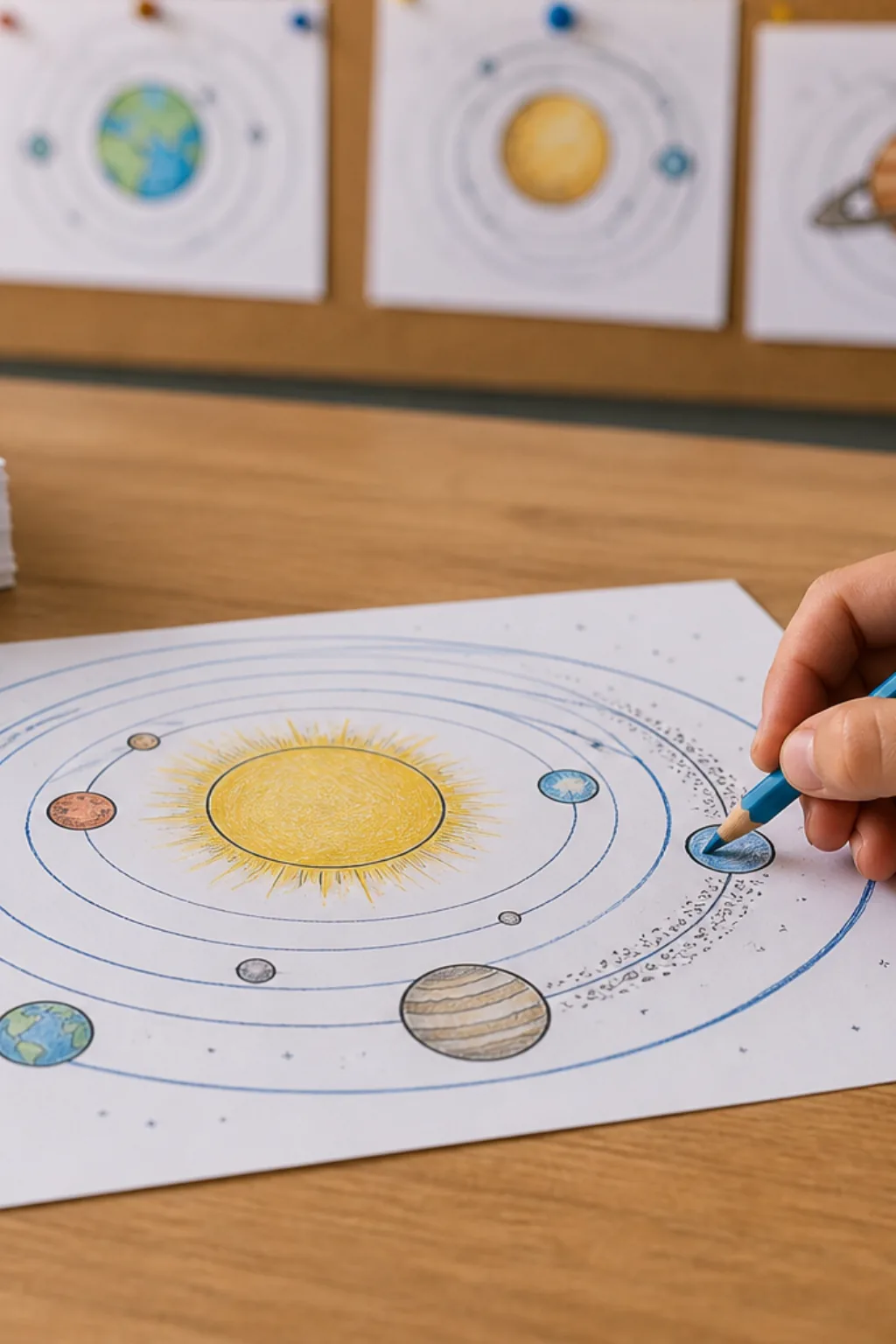 desenhos do modelo heliocêntrico para colorir - 2