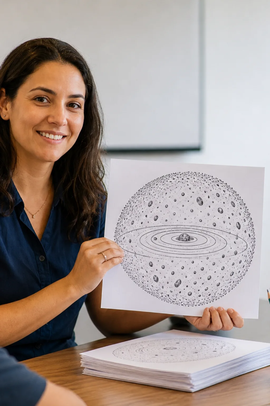 desenhos da nuvem de Oort para colorir — exemplo criado na Desenhos pra Colorir