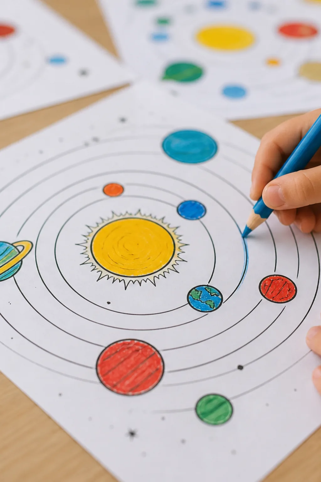 desenhos de órbitas para colorir - 2