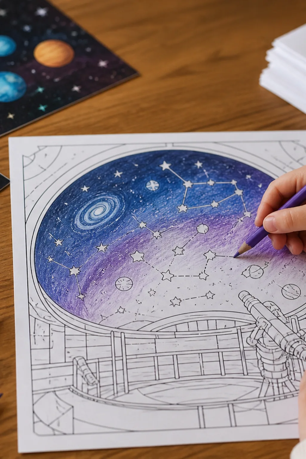 desenhos de planetário para colorir - 2