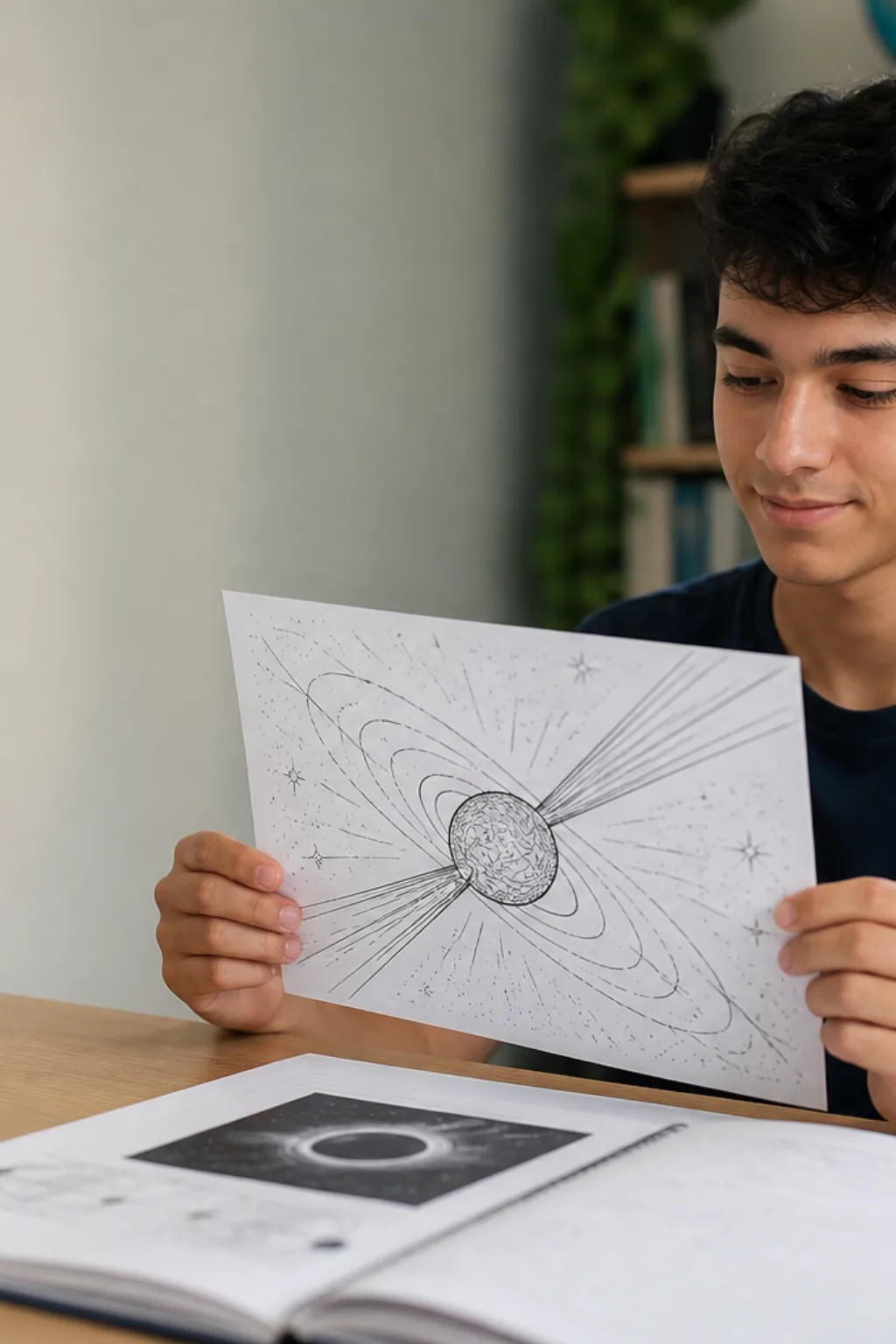 desenhos de pulsar para colorir — exemplo criado na Desenhos pra Colorir