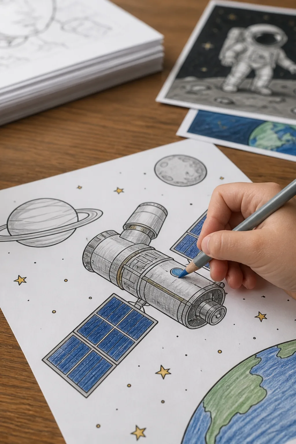 desenhos de satélite para colorir - 2