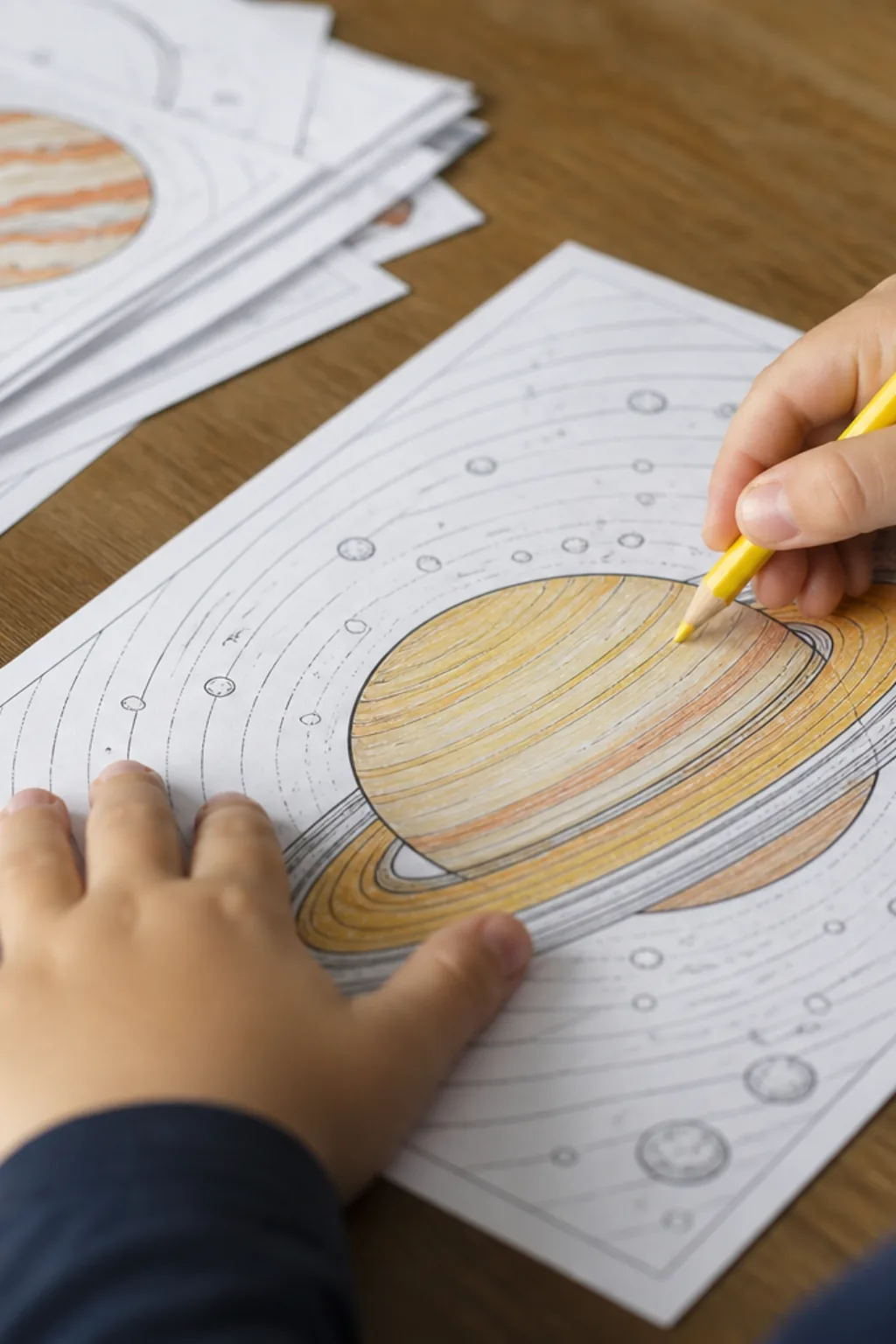 desenhos de saturno para colorir - 2