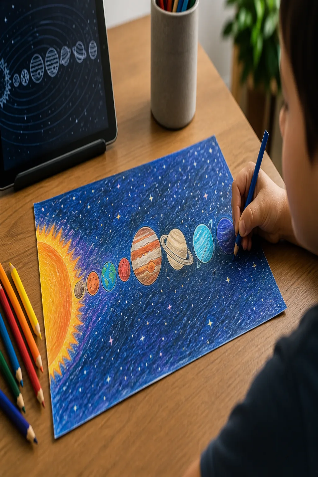 desenhos do sistema solar para colorir - 2