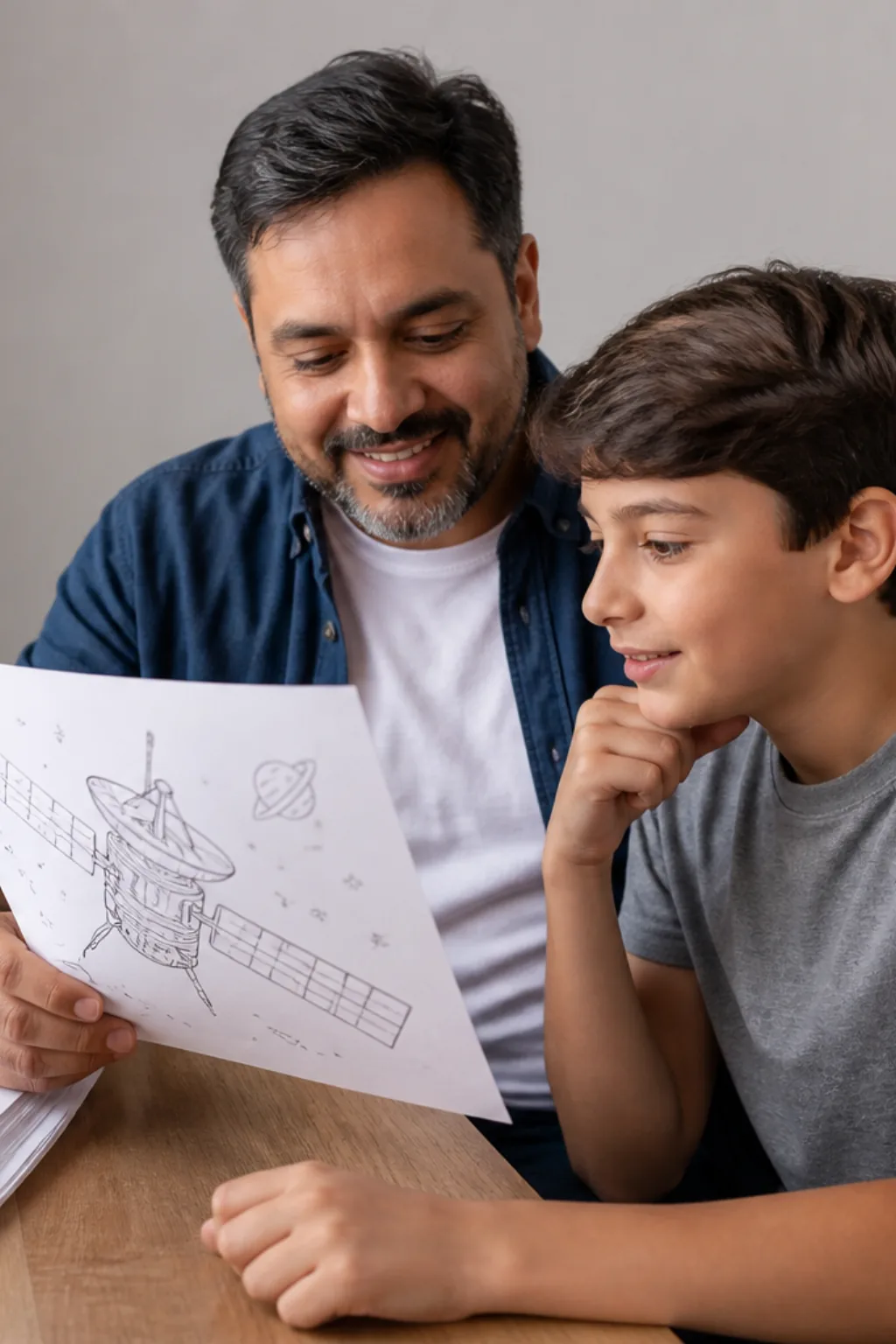 desenhos de sonda espacial para colorir — exemplo criado na Desenhos pra Colorir