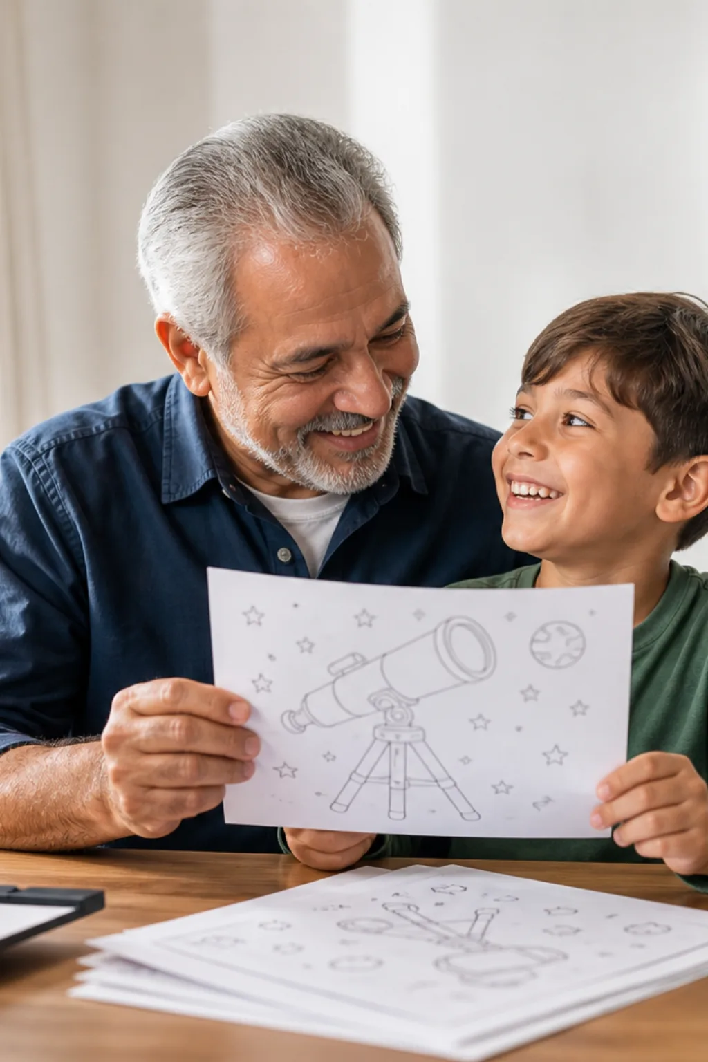 desenhos de telescópio para colorir - 1